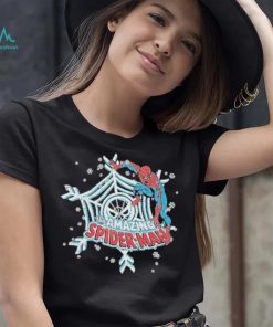 Amazing Spiderman On A Snowflake Christmas Design Shirt