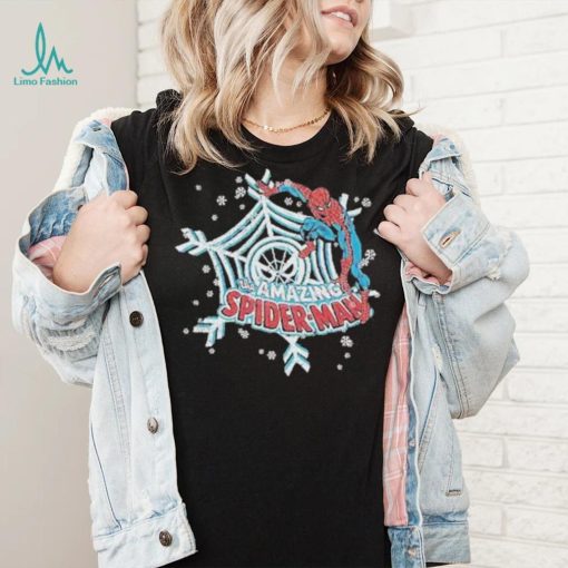 Amazing Spiderman On A Snowflake Christmas Design Shirt