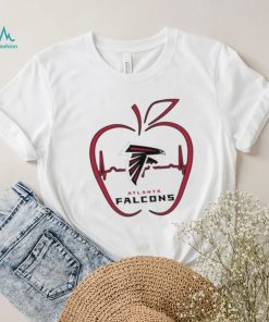 Apple Heartbeat Teacher Symbol Atlanta Falcons T Shirt
