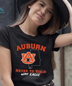 Auburn Tigers Never To Yield War Eagle Shirt