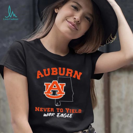 Auburn Tigers Never To Yield War Eagle Shirt