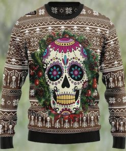 Awesome Sugar Skull Ugly Christmas Sweater, Xmas Sweatshirt