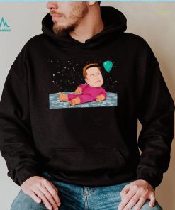 Baby Elon Musk in space with balloon shirt