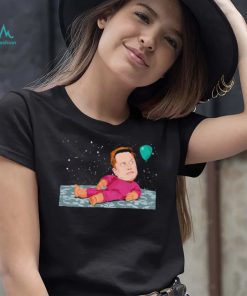 Baby Elon Musk in space with balloon shirt
