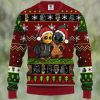 Vintage Background Awesome Deer Ugly Christmas Sweater, Xmas Sweatshirt