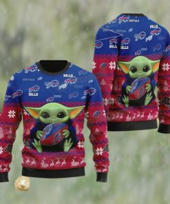 Baby Yoda Buffalo Bills Christmas Ugly Sweater NFL Football Fan Gift