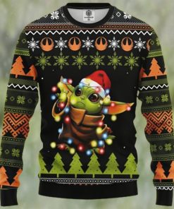 Baby Yoda Santa Light Christmas Gift Ugly Christmas Sweater