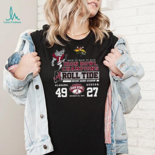 Back To Back To Back Iron Bowl Champions Roll Tide Alabama 49 27 Auburn Sweaters