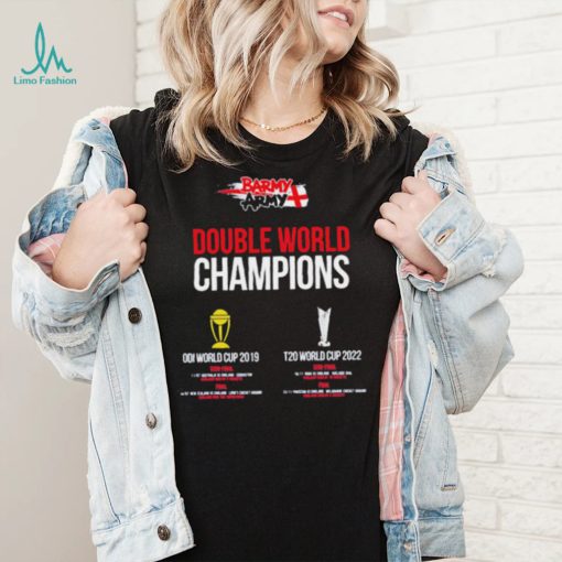 Barmy Army Double World Champions ODI World Cup 2019 And T20 World Cup 2022 Shirt