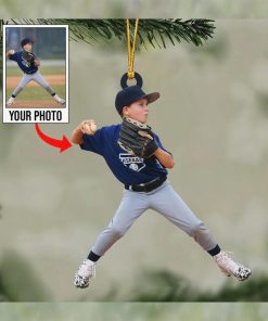 Baseball Lover Photo Custom Ornament