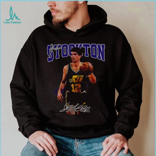 Basketball Signature John Stockton Legend Vintage Retro 80s shirt