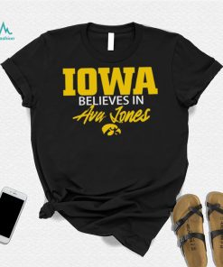 Basketball hawkeyes wearing Iowa believe in ava jones logo shirt