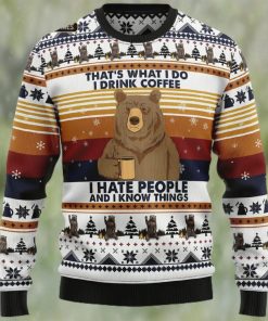 Bear Coffee Christmas Ugly Christmas Sweater Sweatshirt