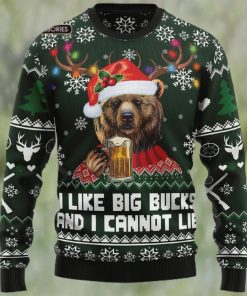 Bear Hunting and Beer Christmas Ugly Christmas Sweater, Xmas Sweatshirt