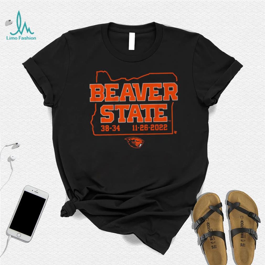 Beaver State Oregon State Football 38 34 Oregon Ducks Shirt