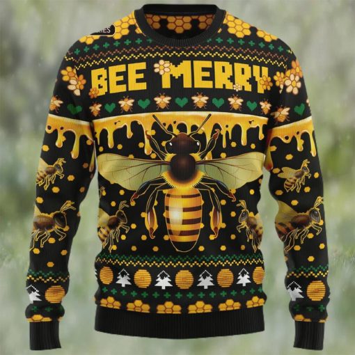 Bee Merry Ugly Christmas Sweater, Xmas Sweatshirt