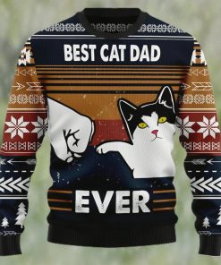 Best Cat Dad Ever Ugly Christmas Sweater