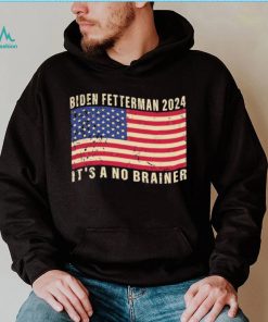 Biden Fetterman 2024 It’s A No Brainer Political Humor American Flag Shirt