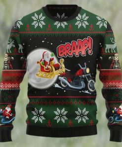 Biker Santa Xmas Ugly Christmas Sweater