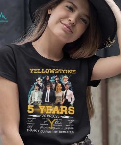 BjUACPyW yellowstone 5 years 2018 2023 thank you for the memories signatures shirt Shirt