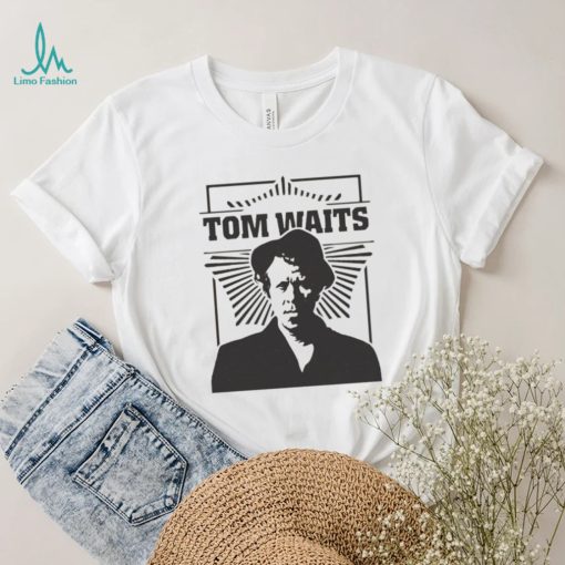 Black And White Portrait Tom Waits Musican Shirt