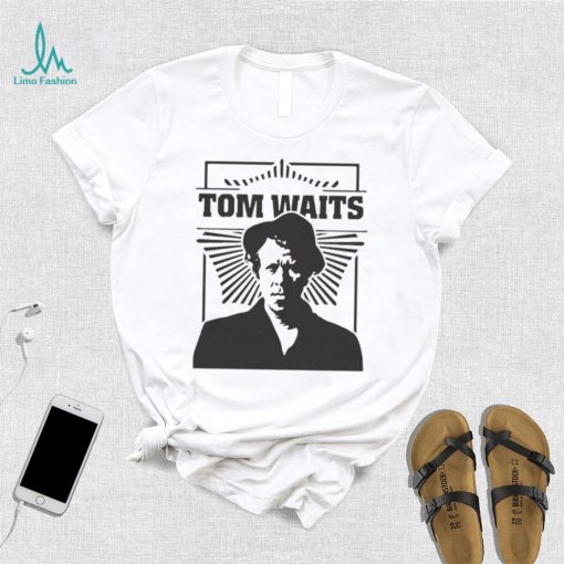 Black And White Portrait Tom Waits Musican Shirt