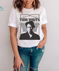 Black And White Portrait Tom Waits Musican Shirt