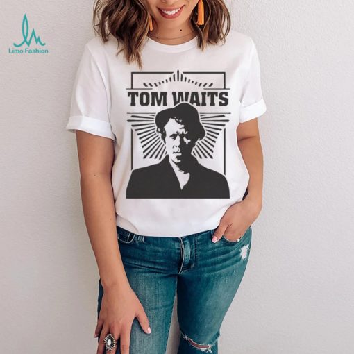 Black And White Portrait Tom Waits Musican Shirt