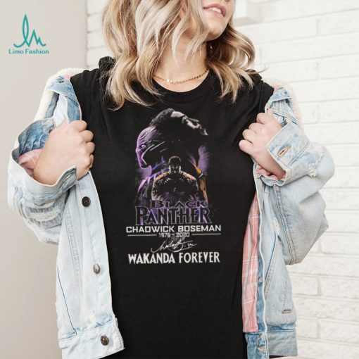 Black Panther Chadwick Boseman 1976 2020 Wakanda Forever Signature Shirt