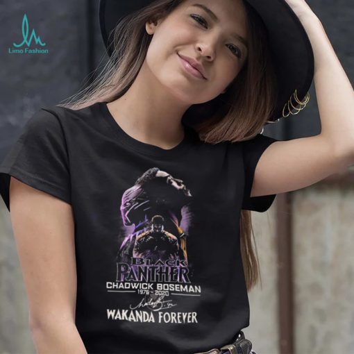 Black Panther Chadwick Boseman 1976 2020 Wakanda Forever Signature Shirt