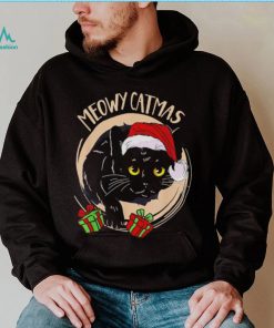 Black cat Santa Meowy Catmas 2022 shirt