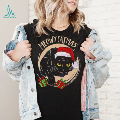 Black cat Santa Meowy Catmas 2022 shirt