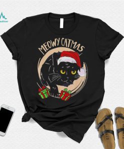 Black cat Santa Meowy Catmas 2022 shirt