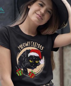 Black cat Santa Meowy Catmas 2022 shirt