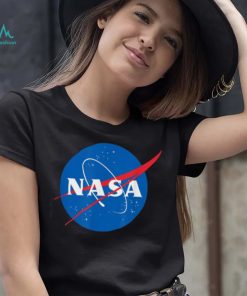 Blue And Red Big Logo Nasa T Shirt