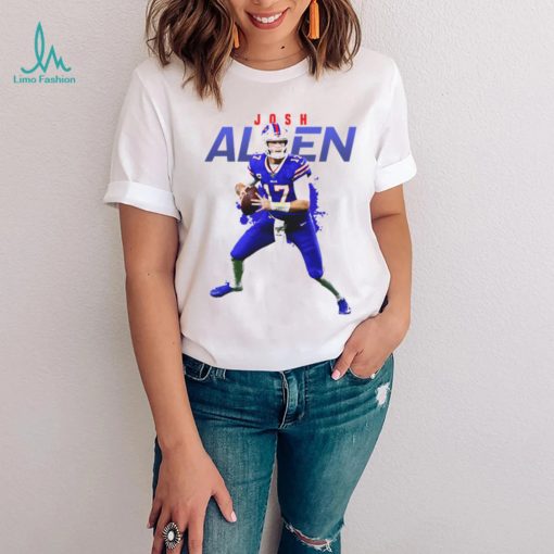 Blue And White Josh Allen T Shirt