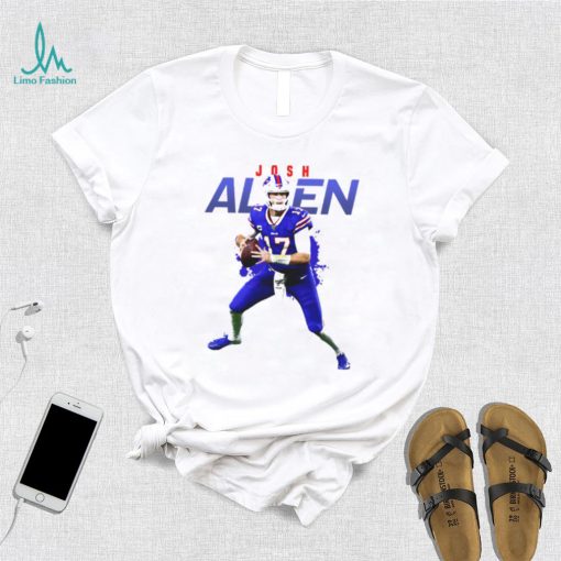 Blue And White Josh Allen T Shirt