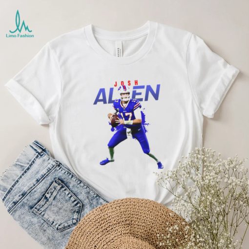 Blue And White Josh Allen T Shirt