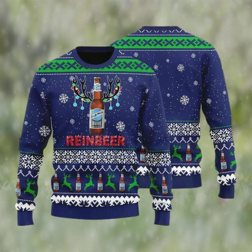 Blue Moon Reinbeer Beer Ugly Christmas Sweater, Faux Wool Sweater, International Beer Day, Gifts For Beer Lovers, Best Christmas Gifts For 2022 – Prinvity