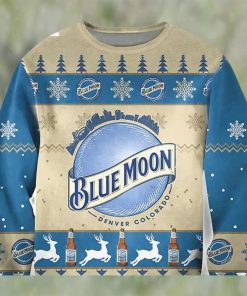 Blue Moon Ugly Christmas Sweater, Faux Wool Sweater, International Beer Day, Gifts For Beer Lovers, Best Christmas Gifts For 2022 – Prinvity