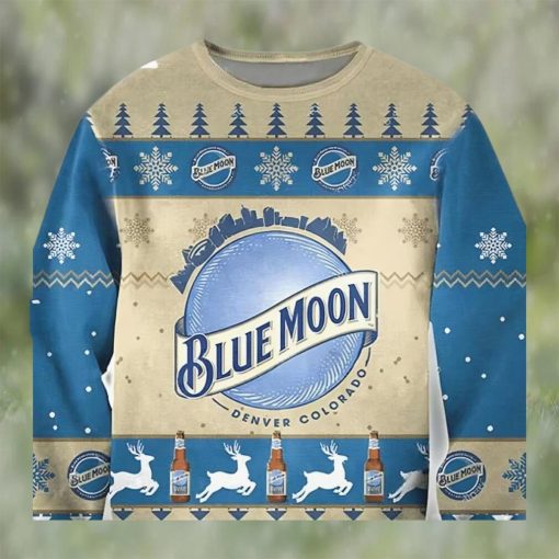 Blue Moon Ugly Christmas Sweater, Faux Wool Sweater, International Beer Day, Gifts For Beer Lovers, Best Christmas Gifts For 2022 – Prinvity