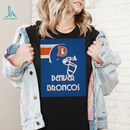 Blue Vintage Denver Broncos T Shirt