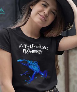 Blue frog intellectual property art shirt