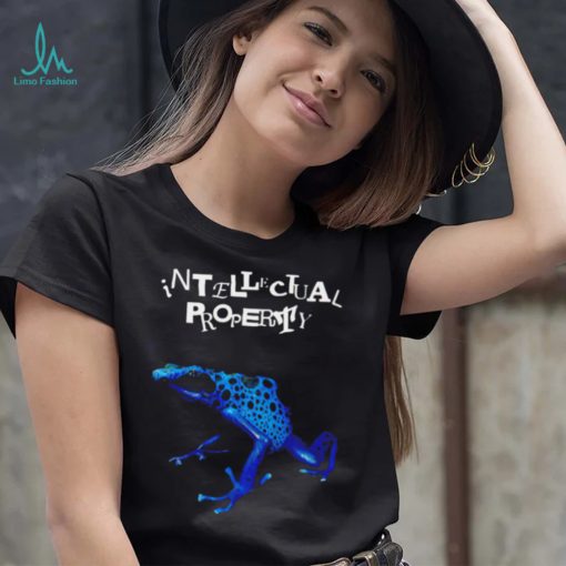 Blue frog intellectual property art shirt