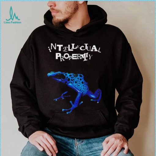 Blue frog intellectual property art shirt