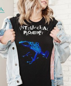 Blue frog intellectual property art shirt