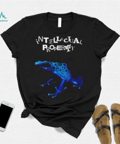 Blue frog intellectual property art shirt