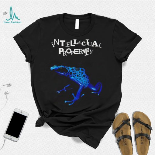 Blue frog intellectual property art shirt