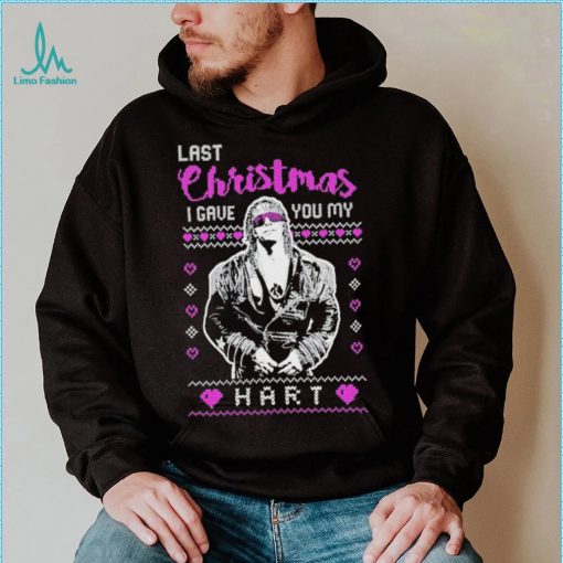 Bret Hart Last Christmas I Gave You My Hart Ugly Christmas Sweater Inspired Shirt