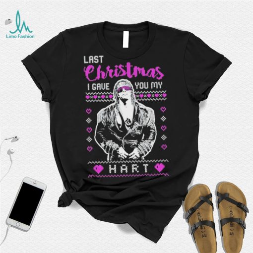 Bret Hart Last Christmas I Gave You My Hart Ugly Christmas Sweater Inspired Shirt